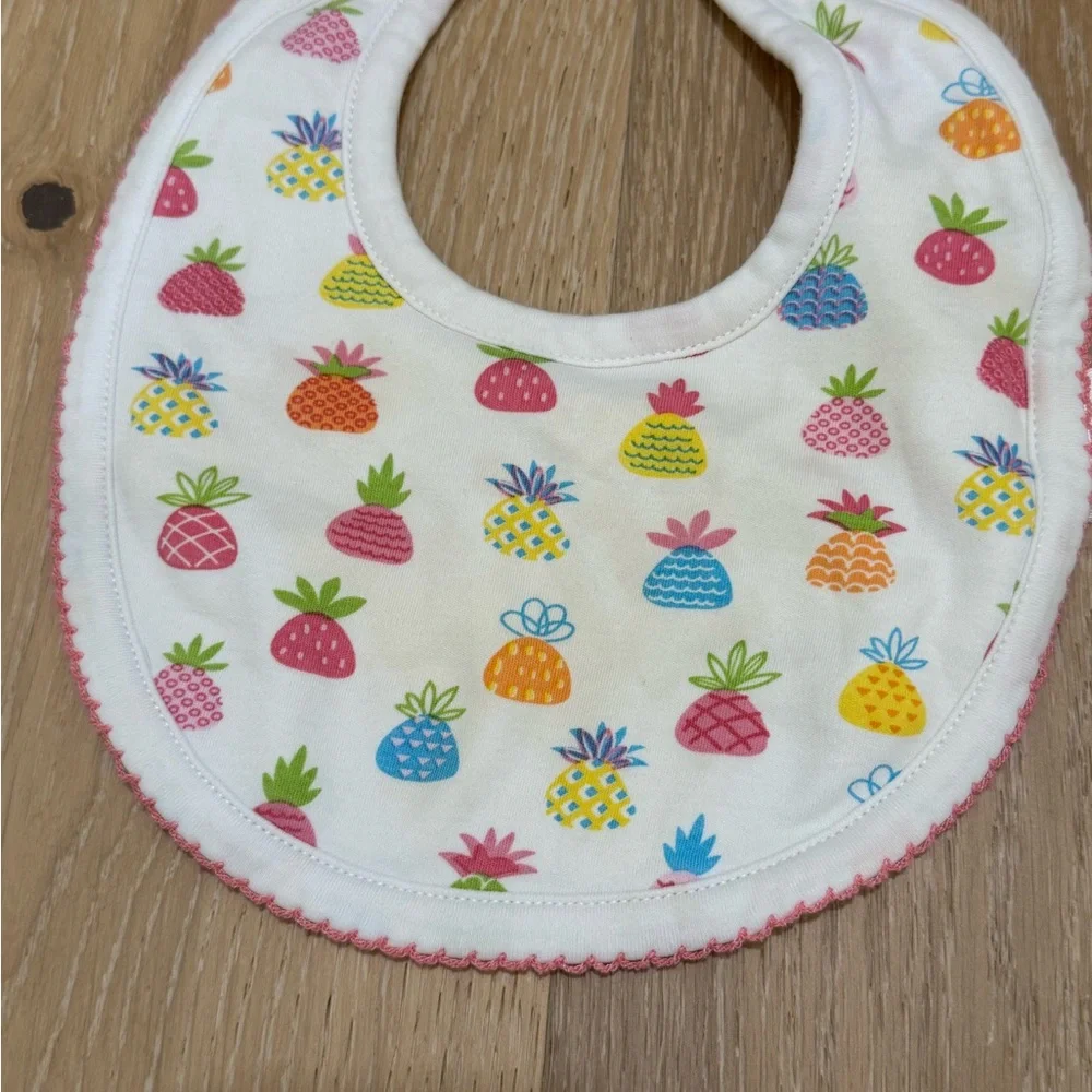 Kiss Kissy Pineapple Print Bib for Baby Girl